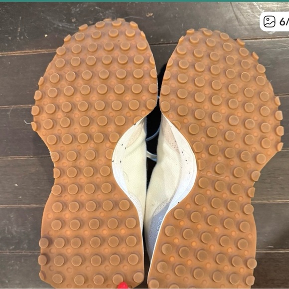 New Balance 327 Turtledove | White/Cream with Speckled Midsole - Picture 6 of 6